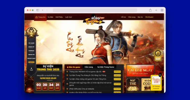 Dự án thiết kế website Game & Hệ thống tài khoản nạp thẻ Tongkim.com